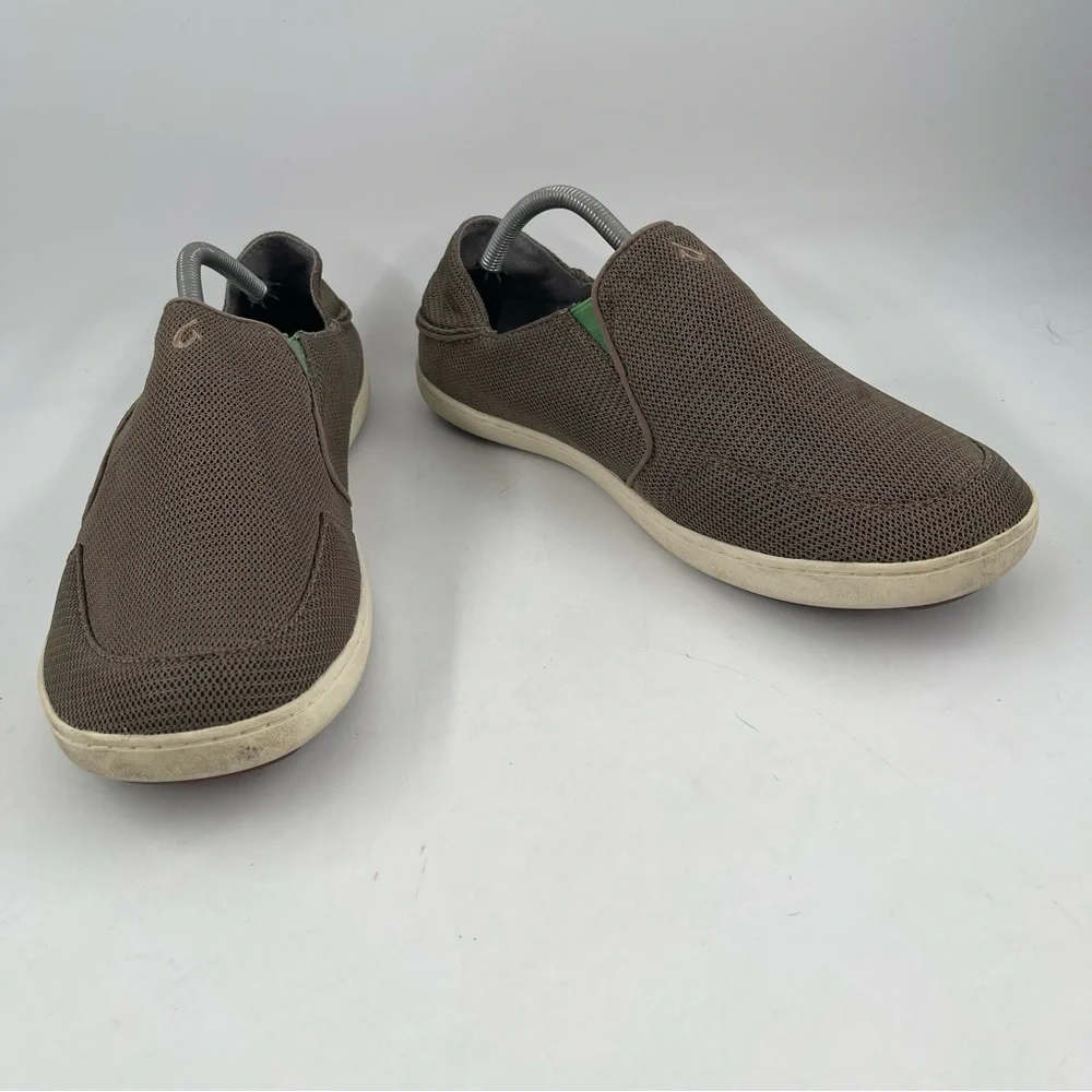 Olukai Men’s Nohea Mesh Mustang - Lime Slip-On Shoes Loafers - SIZE 11.5